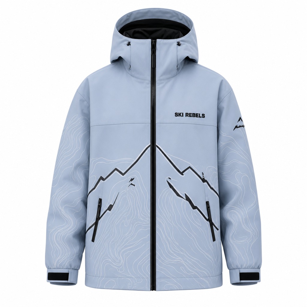 Full-Zip Shell in Ice Blue